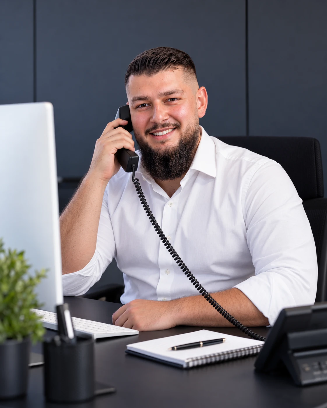Enver Ilhan am Telefon